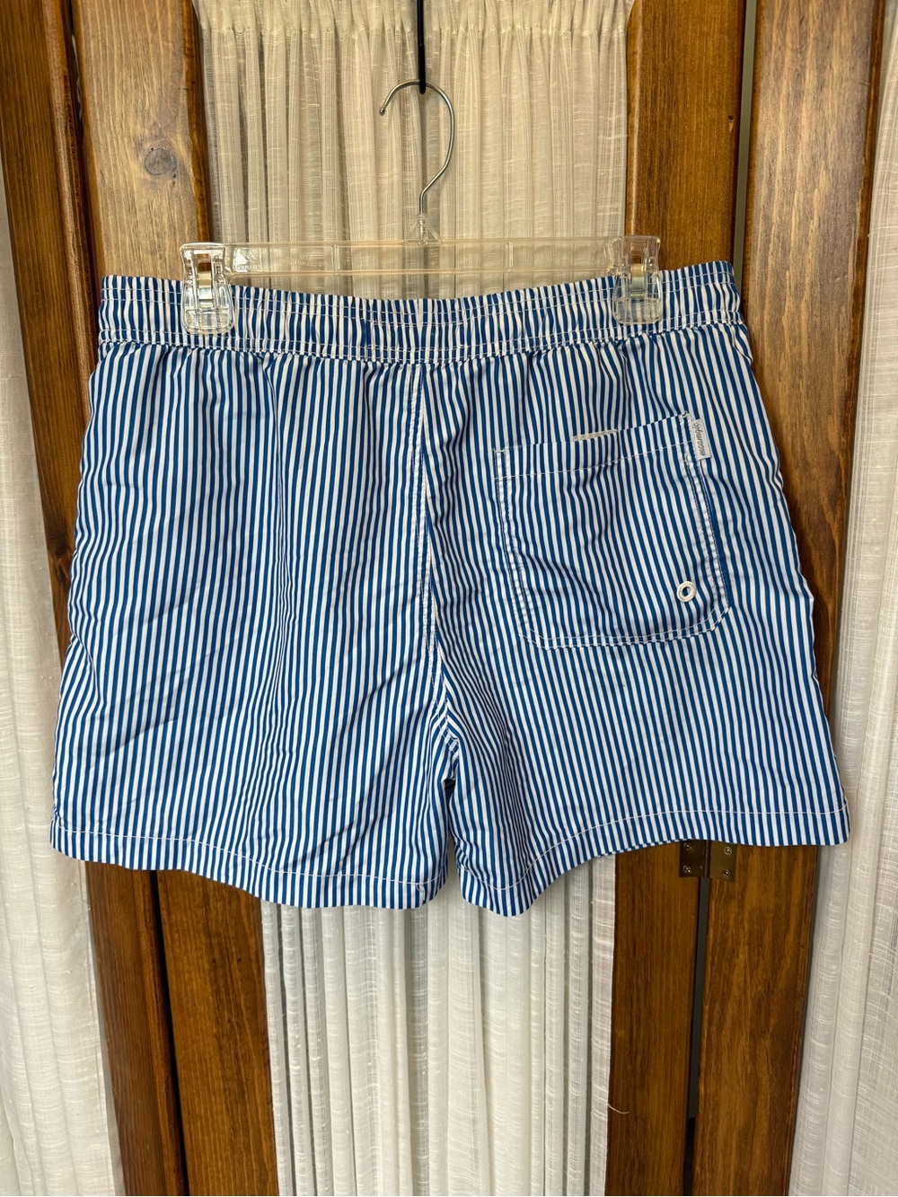 maamgic Men’s Blue Stripe Swim Trunks - Picture 5 of 7